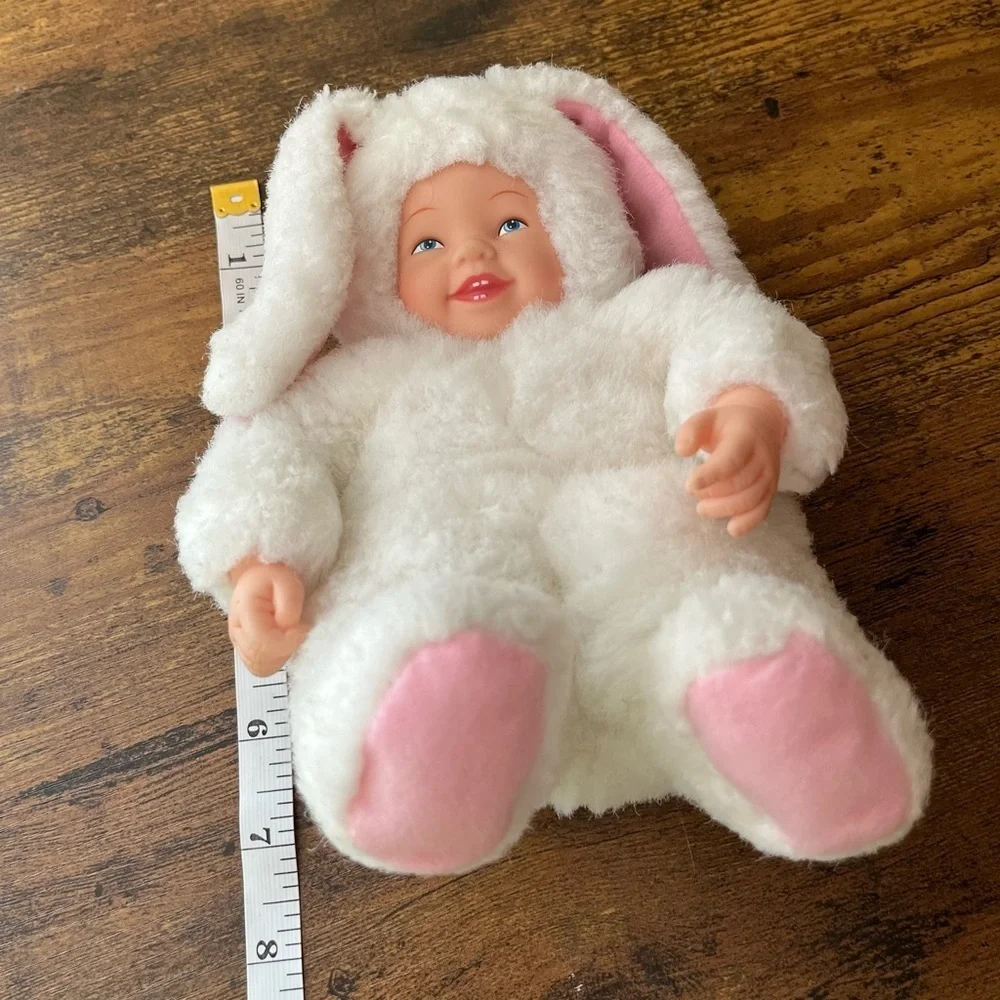 Vintage Anne Geddes Bunny Baby Doll Plush Collectible Nursery Decor